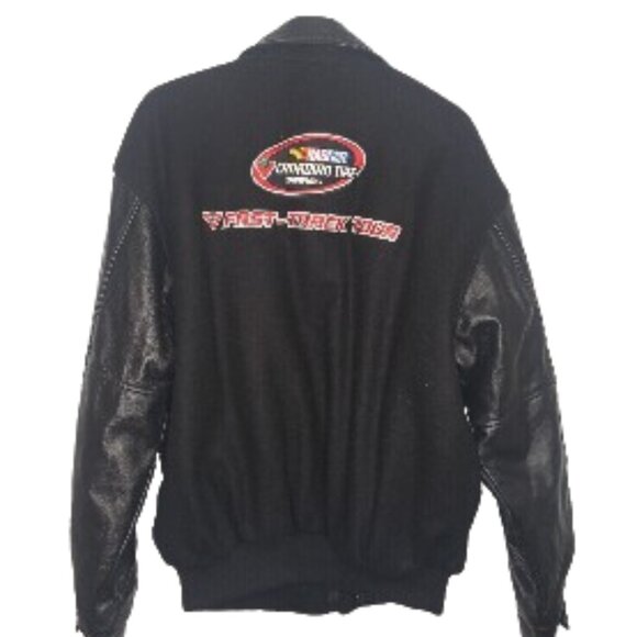 Men's Large Nascar Canadian Tire Series Jacket Fast Track Tour Snap Large - Picture 2 of 16